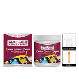 Product image of JUEFISH Black Water-Based Metallic Paint Anti-corrosion Coating, Universal For Automotive Ironwork, Self-Matching Brush Kit, Rust-preventive Paint
