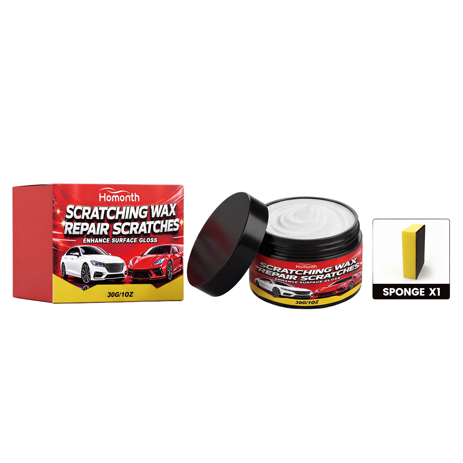 HOMONTH Car Scratch Remover, Paint Polishing And Scratch Removal, Fine Scratch And Hairline Scratch Refurbishment Cream