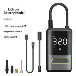 Mini Cordless Handheld Tire Inflator With Digital Display, Portable Rechargeable Air Pump For Car & Bicycle