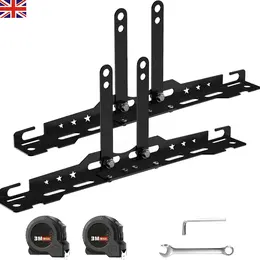 2 Pcs DIY Upgraded Toe Wheel Alignment Tool Plate Kit With Measuring Tapes Black