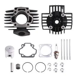 60cc Big Bore Cylinder Piston Gaskets Stud Top End Kit Fit For Yamaha PW 50 1981 - 2009