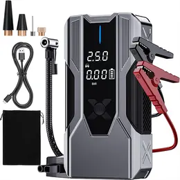 Car J Ump Starter With Air Compressors Battery Booster 8000mah Power Bank