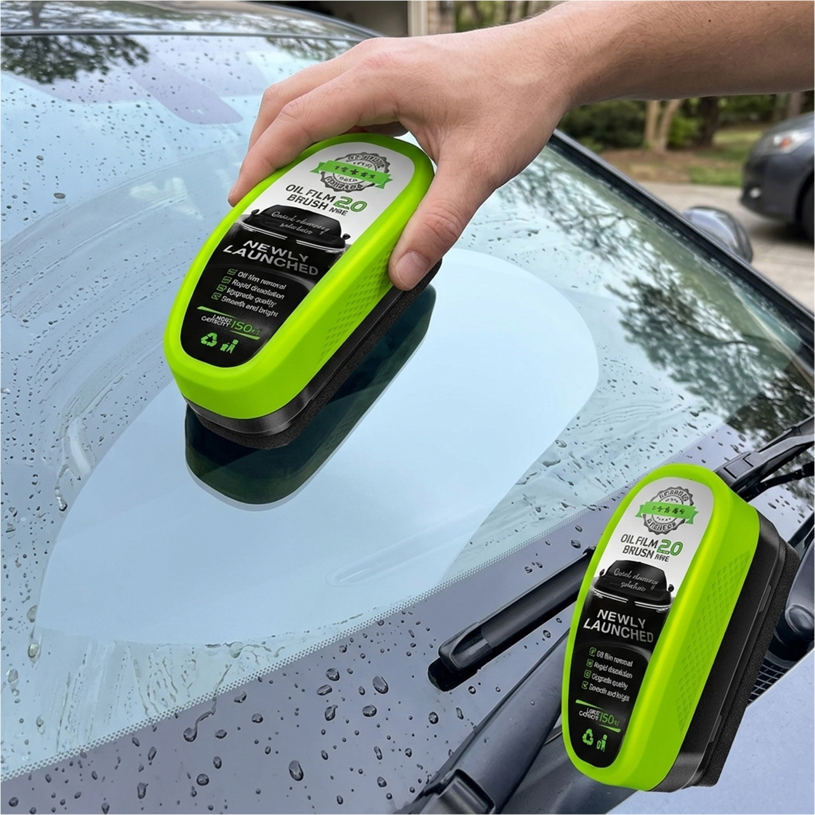 Main product image of Car Brush Set, 2-Piece Windshield Cleaner Set, Handy Cleaning Tool For Interior And Exterior Use—Accessories