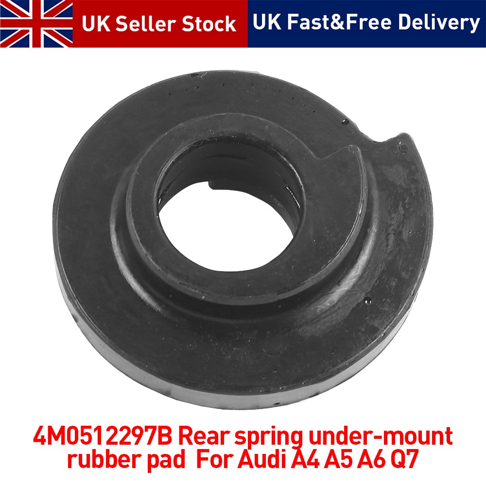 Main product image of Rear Spring Lower Rubber Support for Audi A4, A5, A6, A7, Q7, Q8, Part No. 4M0512297B