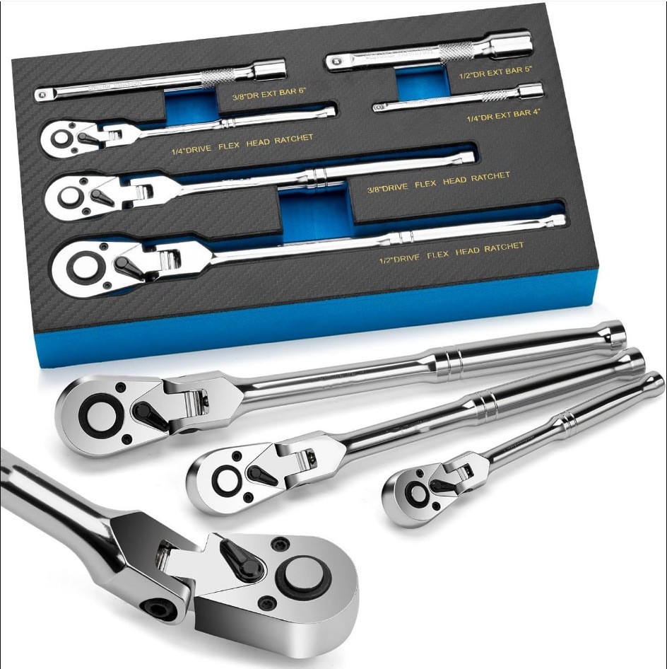 Main product image of 6-Piece Flex Head Ratcheting Combination Wrench Set