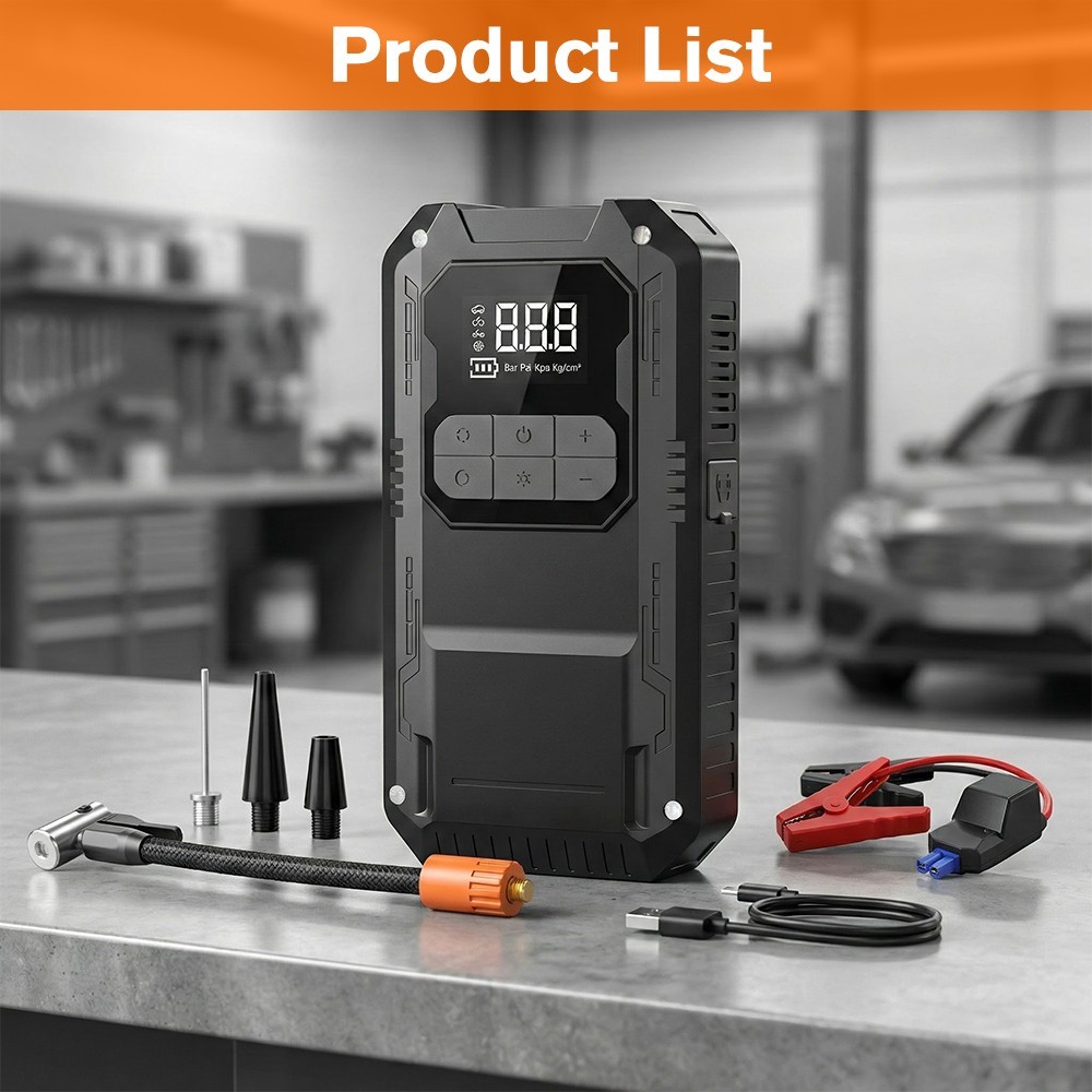 Main product image of Car Jump Starter with Air Compressor and Power Bank