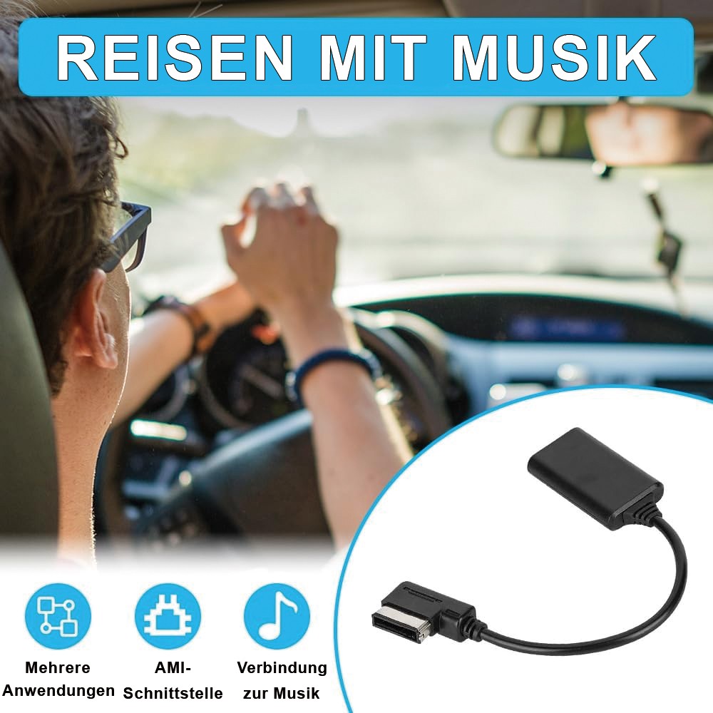 Main product image of AMI Bluetooth 5.0 Audio Adapter Cable, Dual Pairing Wireless Receiver for 3G MMI