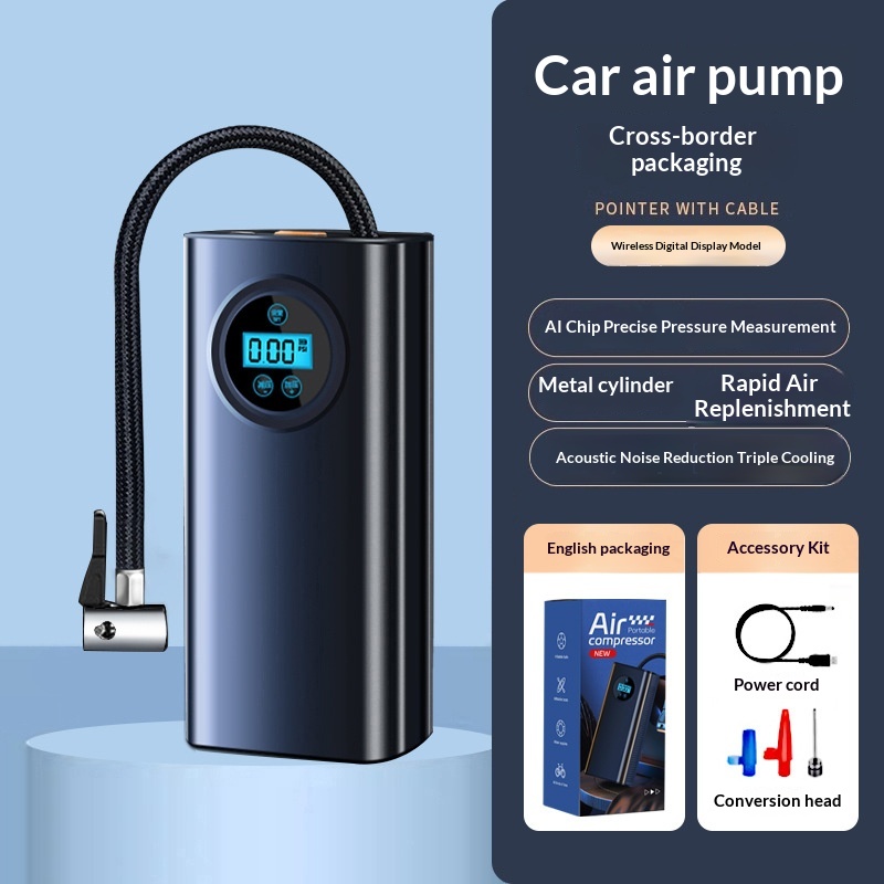 Main product image of Car Handheld Inflator, Portable, Digital Display, For 12V, 36V, 48V, 60V Vehicles