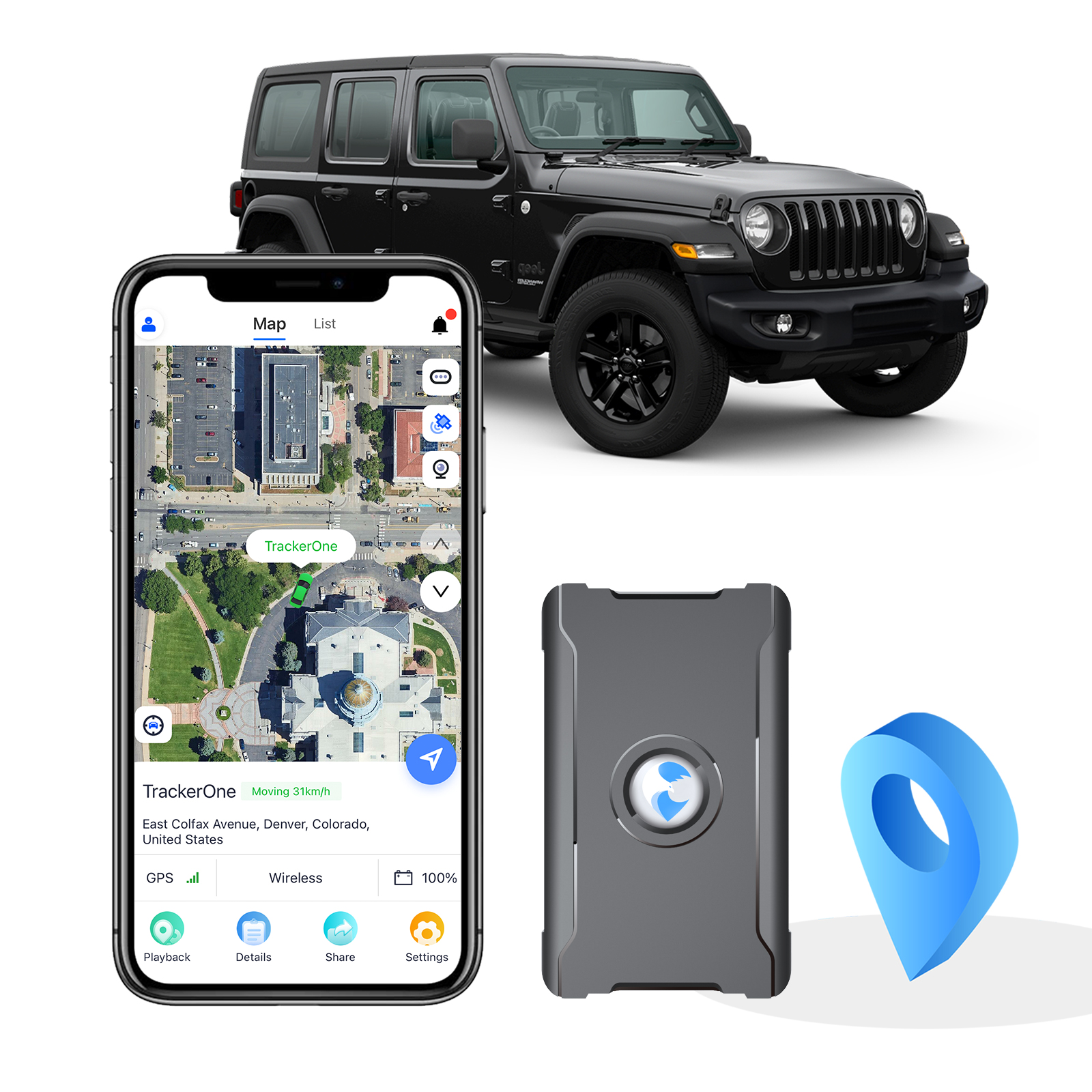 Main product image of 6000mAh Magnetic GPS Tracker for Vehicles with Geo Fence and Tamper Alarm