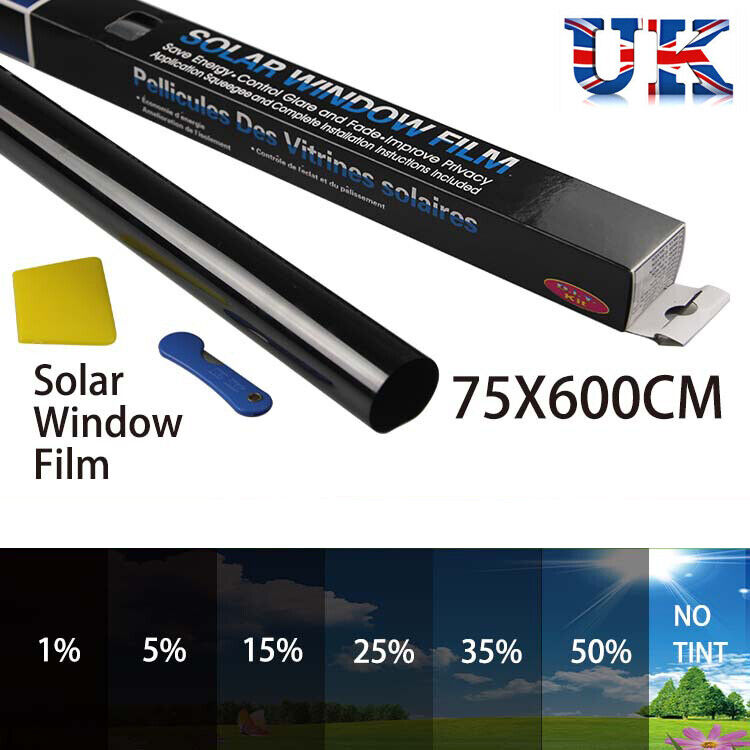 Main product image of Car Window Tint Film Kit, 6m x 75cm, Super Dark Black