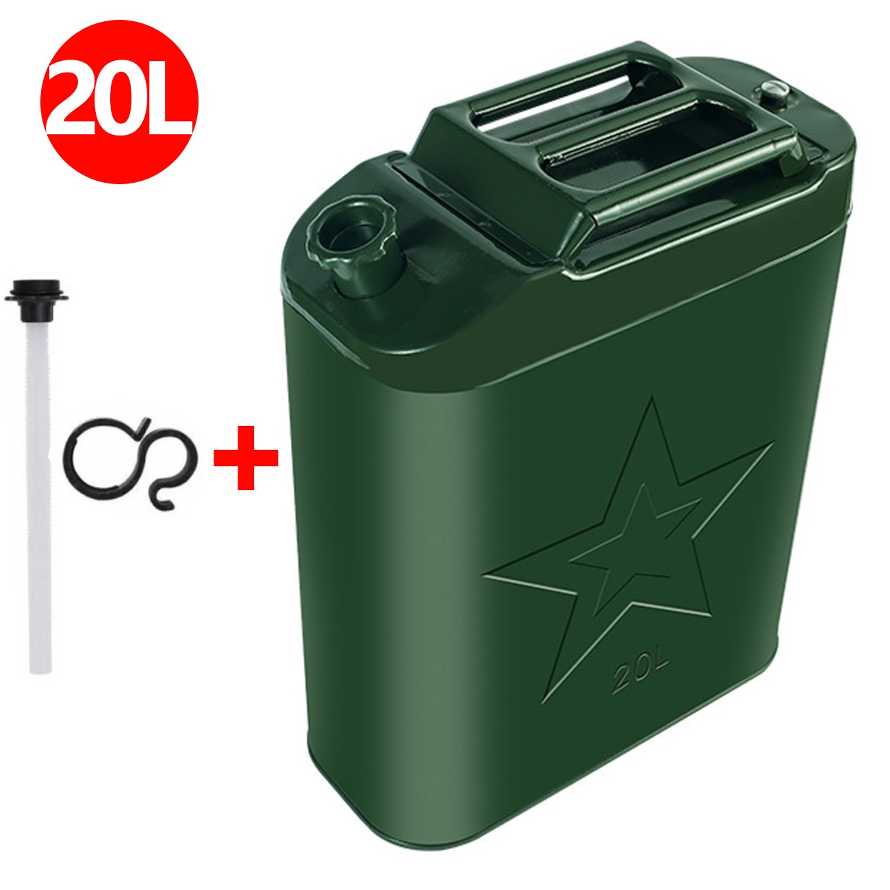 Main product image of 20L Metal Fuel Jerry Can with Flexible Spout