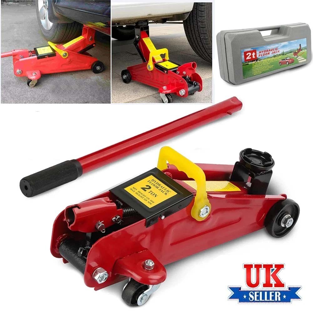 Main product image of 2 Ton Tonne Hydraulic Trolley Floor Jack With Plastic Storage Carry Case Car Van