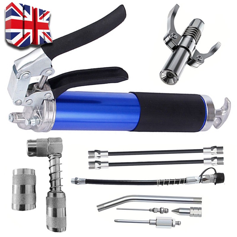 Main product image of 7000PSI Manual Grease Gun Kit, Pistol Grip Handle, Flex Hose