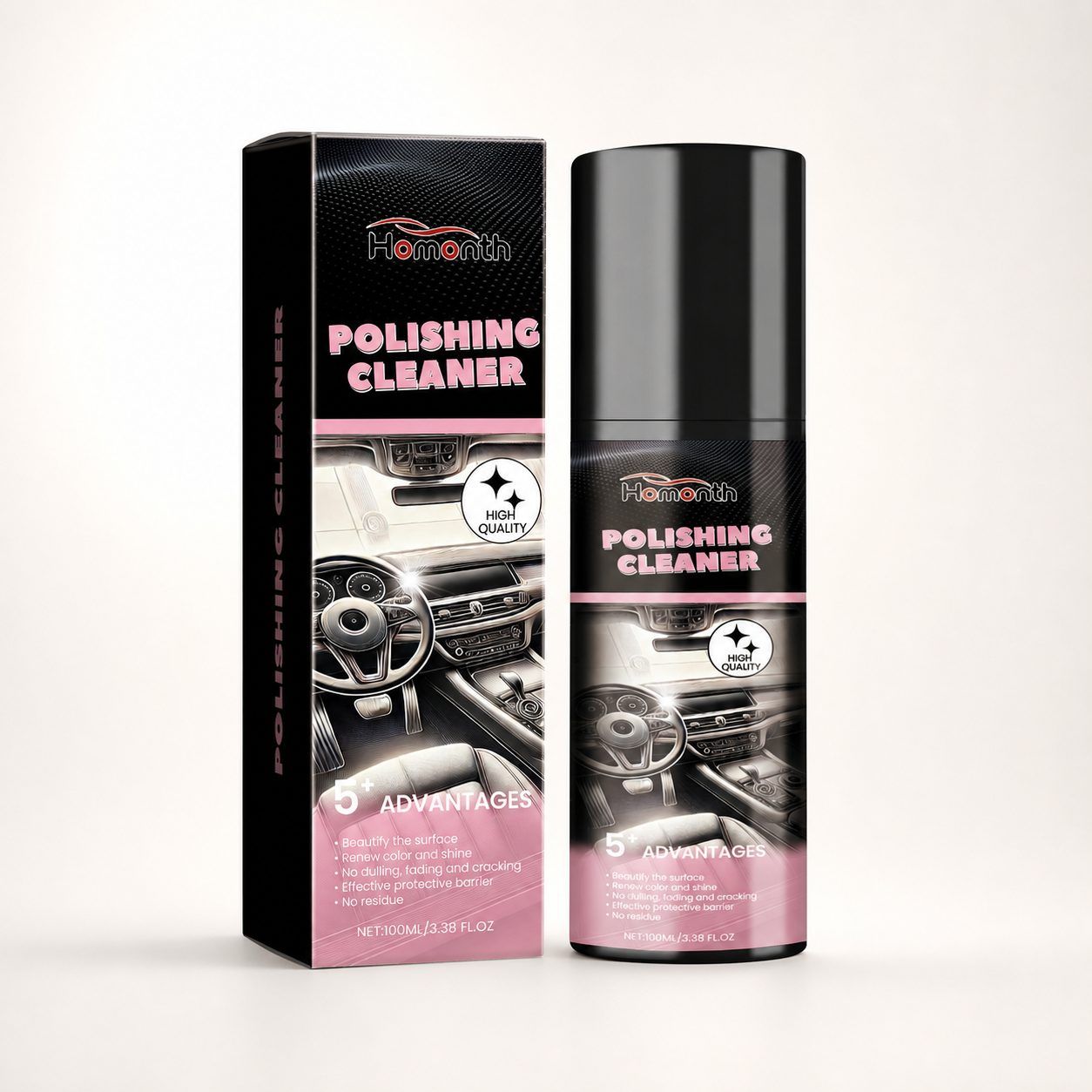 Main product image of HOMONTH Automotive Interior Polish, 100 ml Bottle