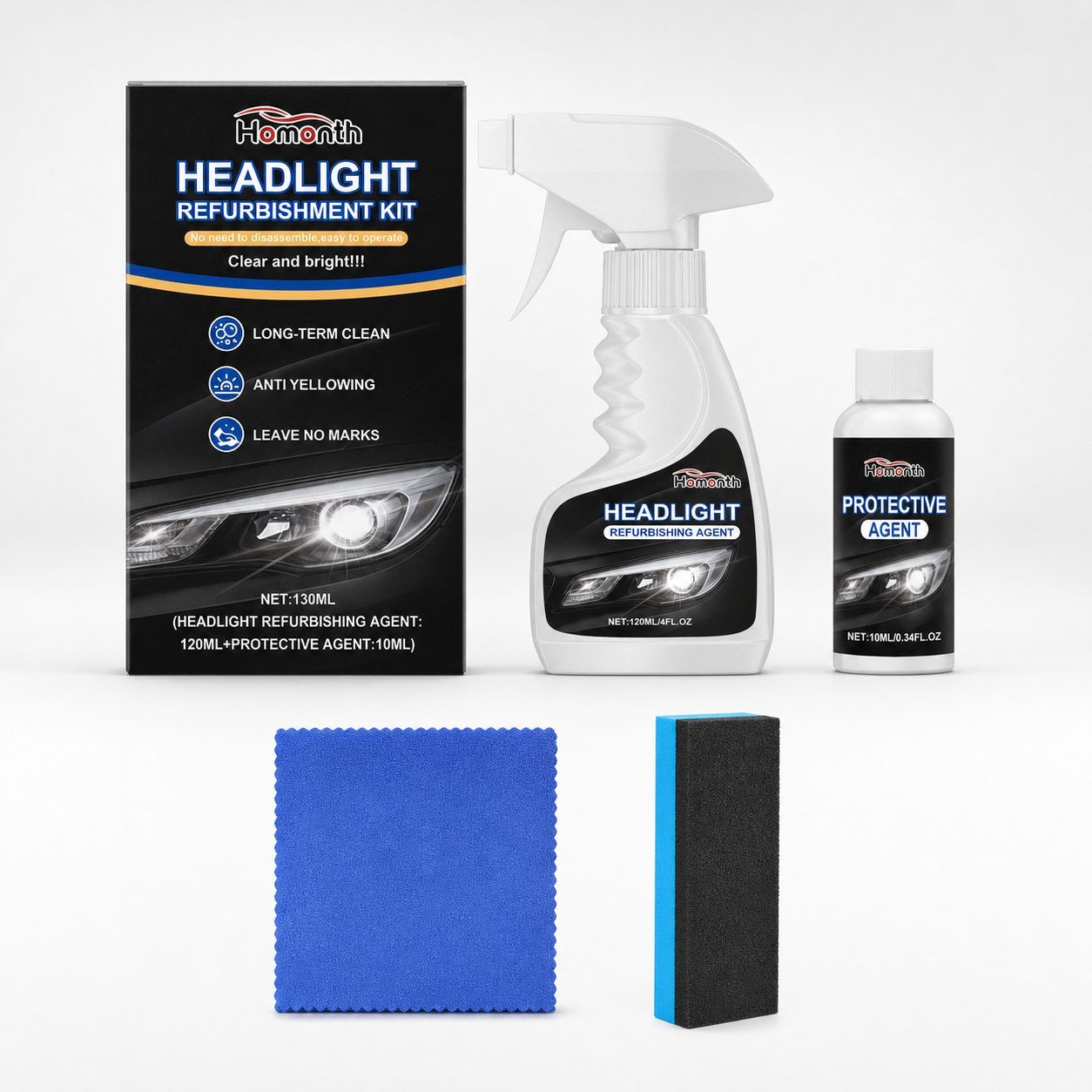 Main product image of HOMONTH Automotive Headlight Lens Refurbishing Kit
