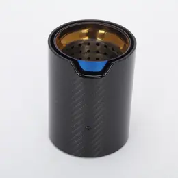 Product image of Single Carbon Exhaust Tip, Blue, 63mm Inlet, 93mm Outlet, 120mm Length