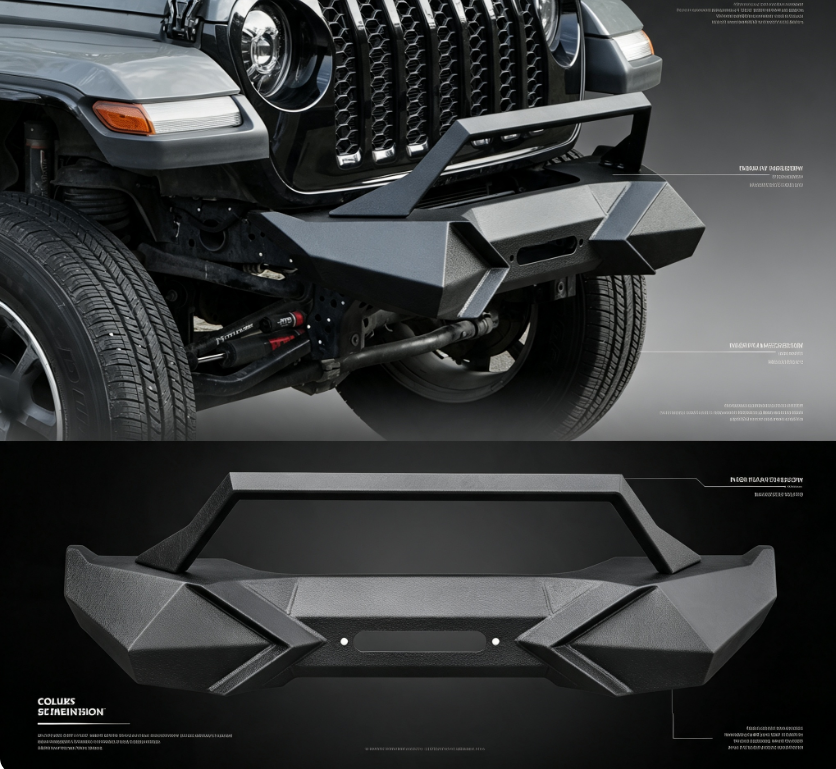 Main product image of Steel Front Bumper Bull Bar Winch Plate for 2007-2017 Wrangler JK JKU
