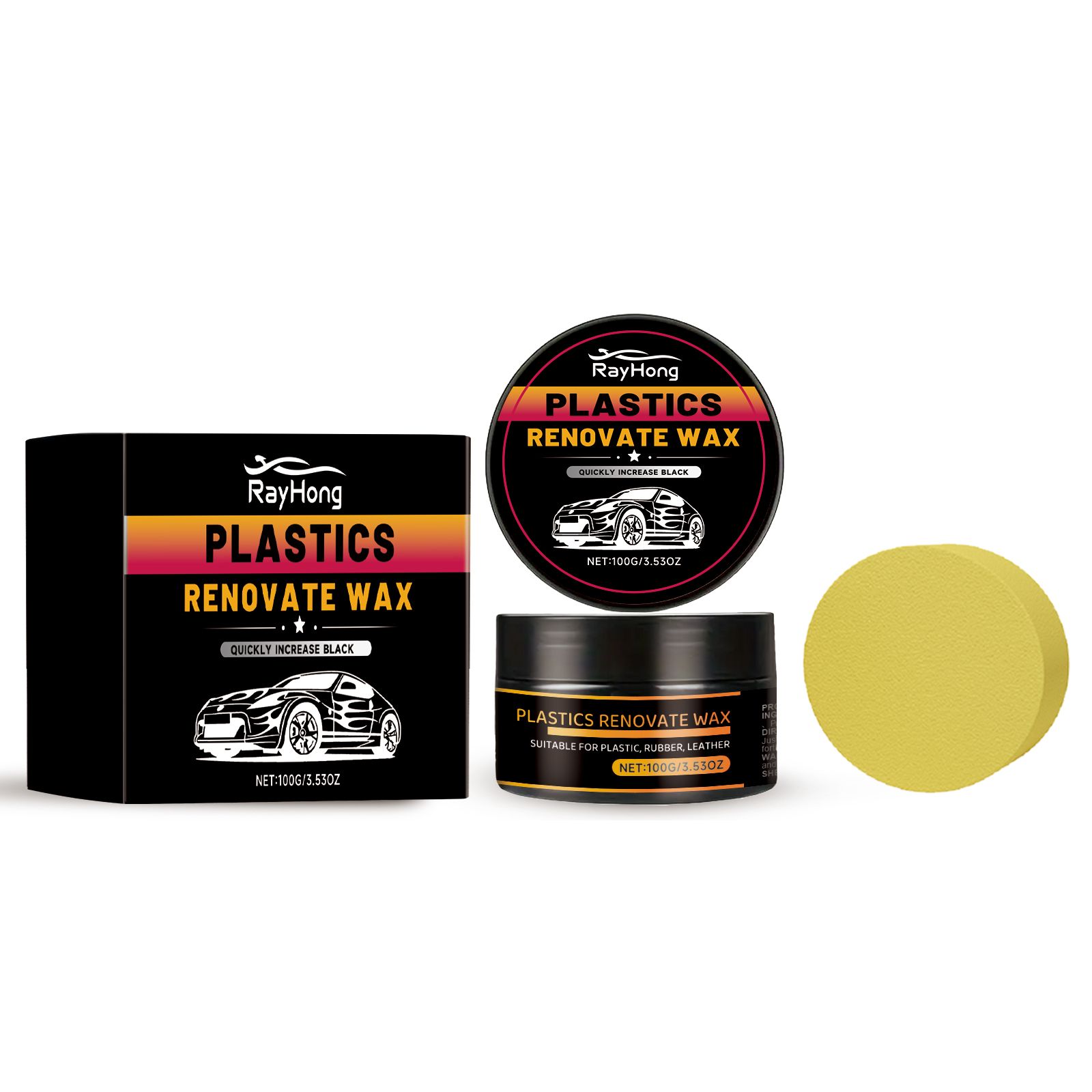 Main product image of RAYHONG Automotive Plastic Trim Care Paste, 1 Kit