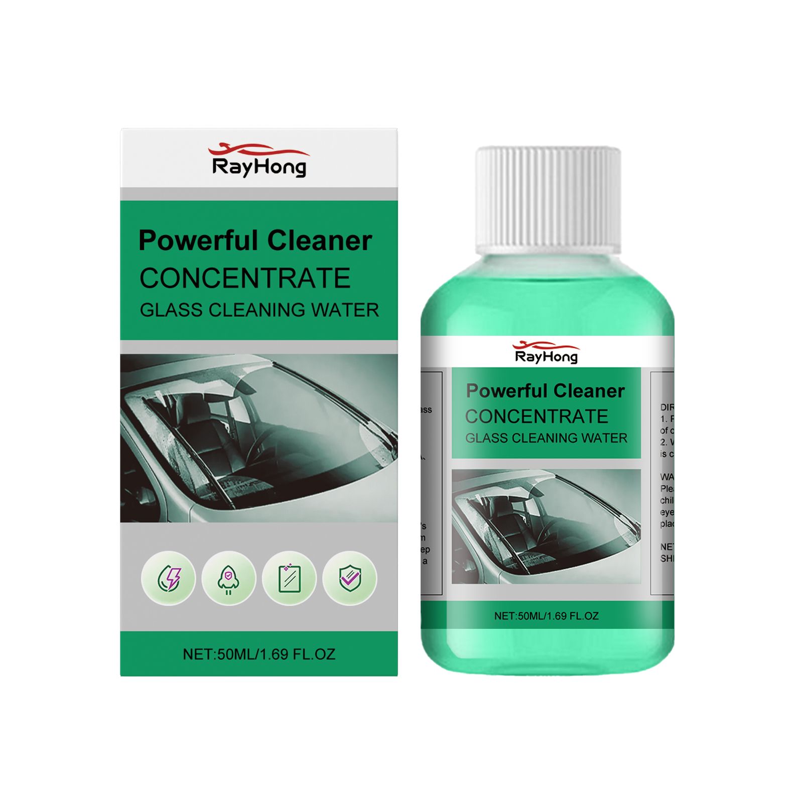 Main product image of RAYHONG Automotive Glass Film Cleaner, 50 ml Bottle