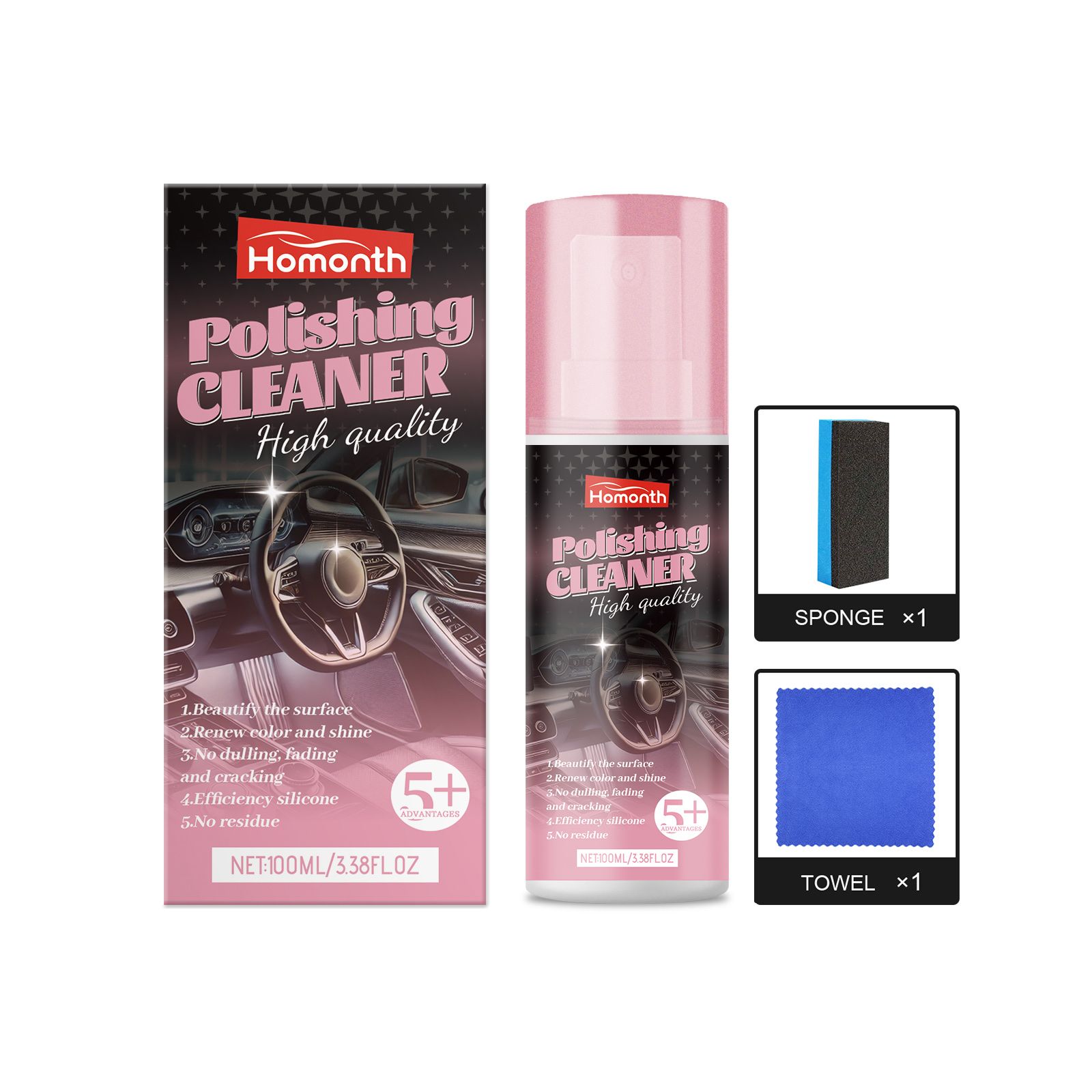 Main product image of HOMONTH Automotive Interior Trim Care Kit for Vehicles