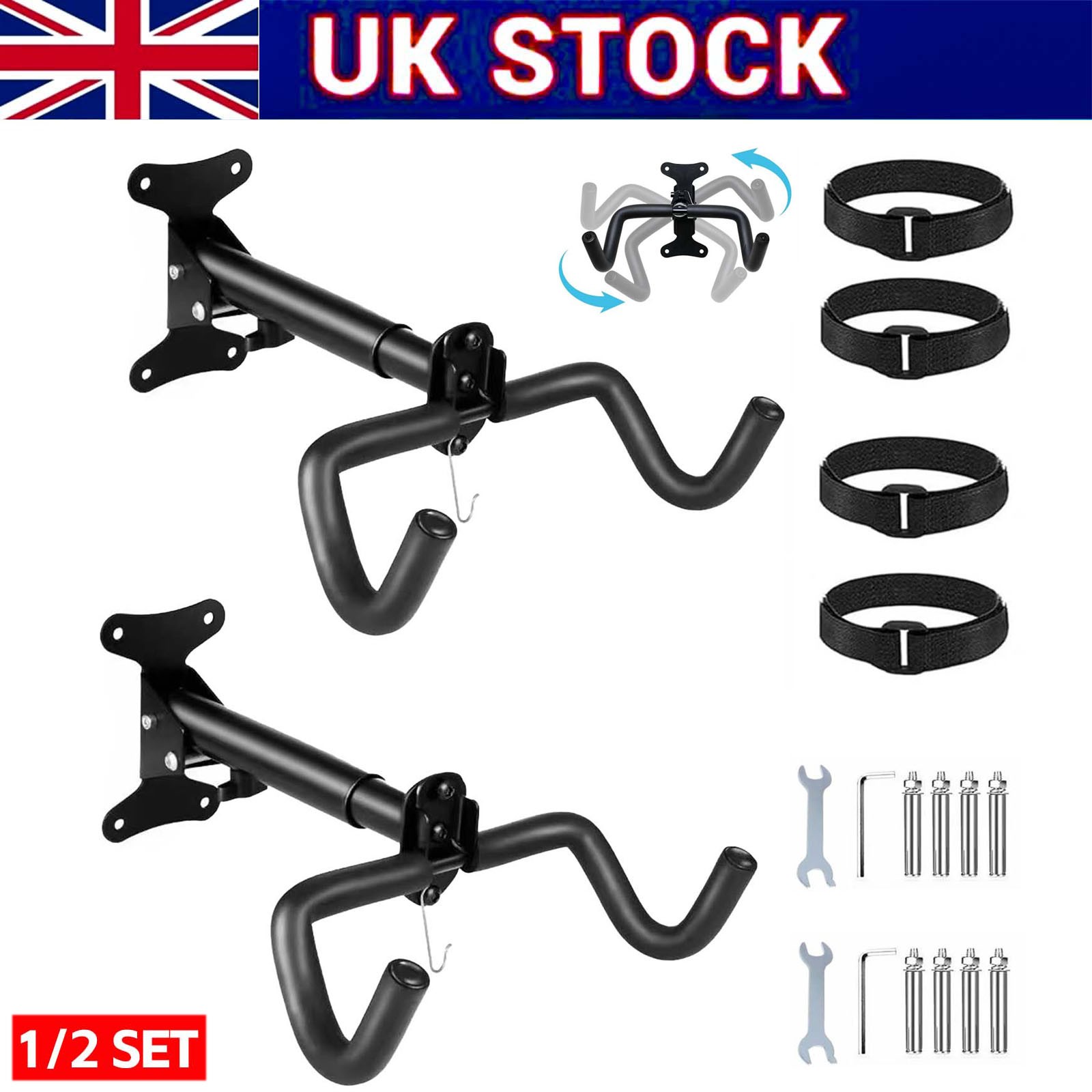 Main product image of 2-Pack Wall-Mount Bicycle Storage Hooks for Garage or Workshop