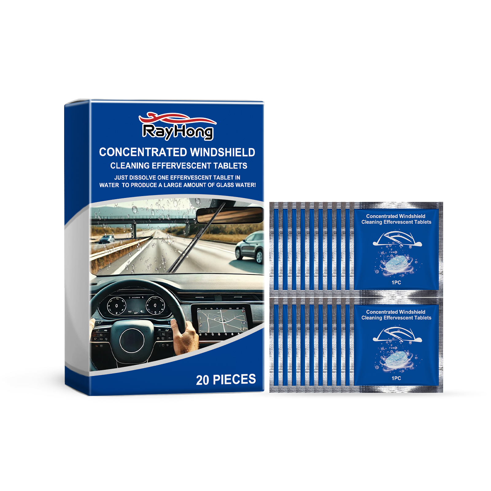 Main product image of Automotive Windshield Cleaning Effervescent Tablets