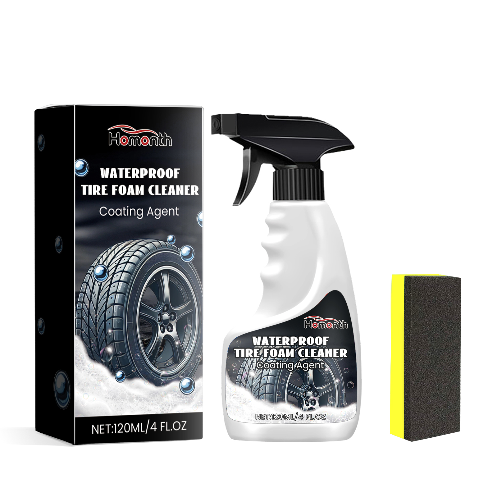 Main product image of Tire Foam Cleaner, Decontamination Polish and Dust-Proof Spray
