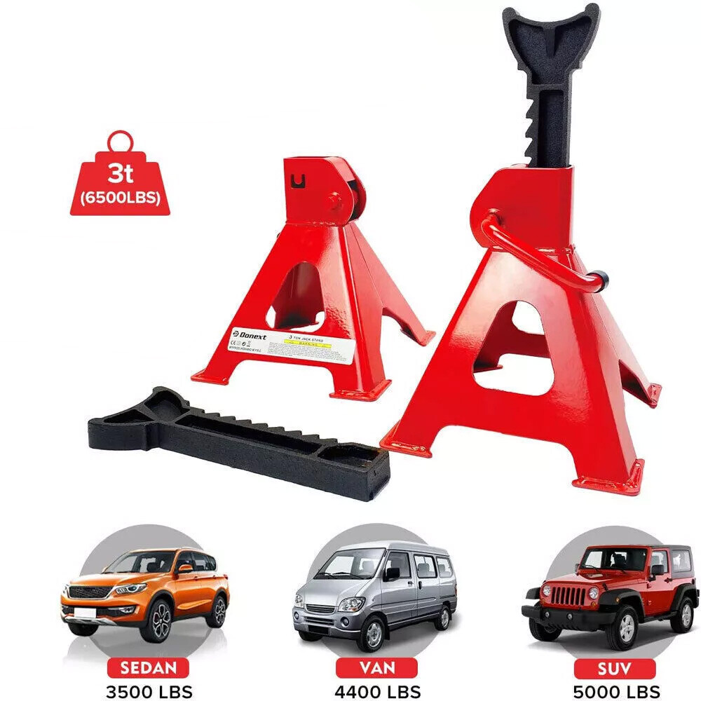 Main product image of 2Pcs Axle Stands FloorJack Heavy Duty Lifting 3 Ton Capacity Stand Car Carava