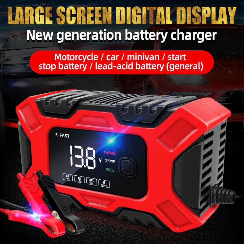 Main product image of 12V 6A Battery Charger with Pulse Repair for Car & Motorcycle AGM GEL Batteries