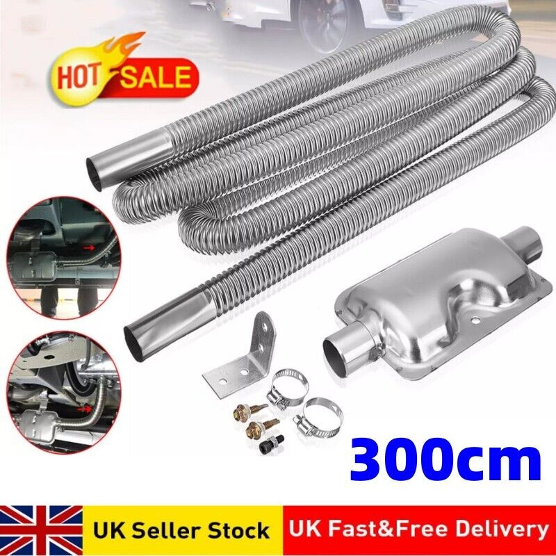 Main product image of 300cm Stainless Steel Exhaust Pipe Silencer Car Parking Air D Iesel Heater Kit