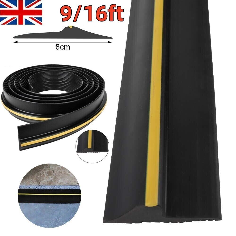 Main product image of 9-16ft Garage Door Floor Threshold Weather Heavy Duty Rubber Draught Excluder
