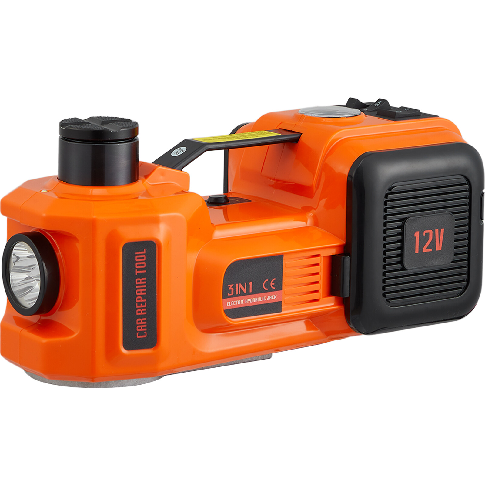 Main product image of 12V Electric Hydraulic Floor Jack, 5 Ton, Impact Wrench & Inflator Pump