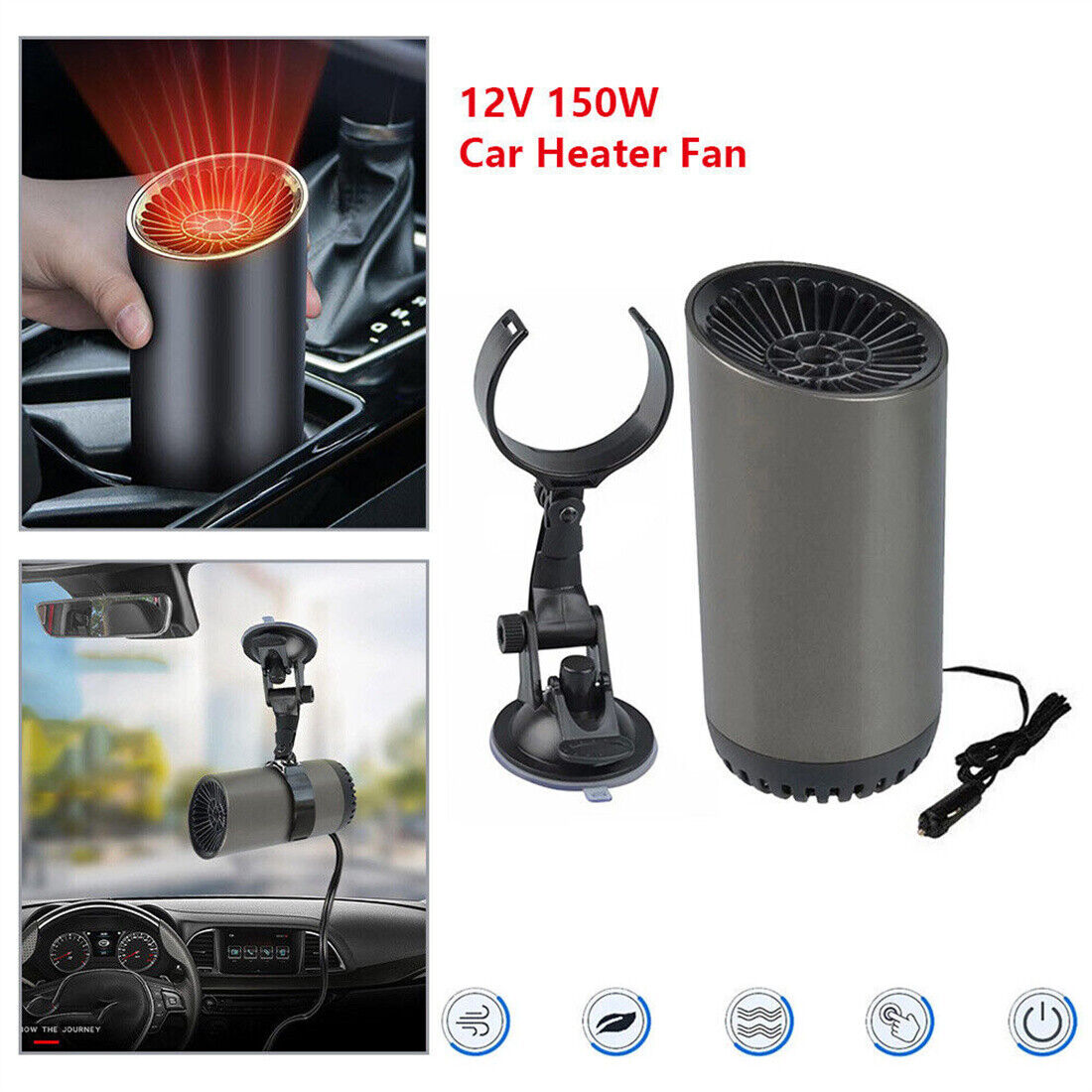 Main product image of 150W 12V Car Truck Windscreen Heater Fan, Defroster