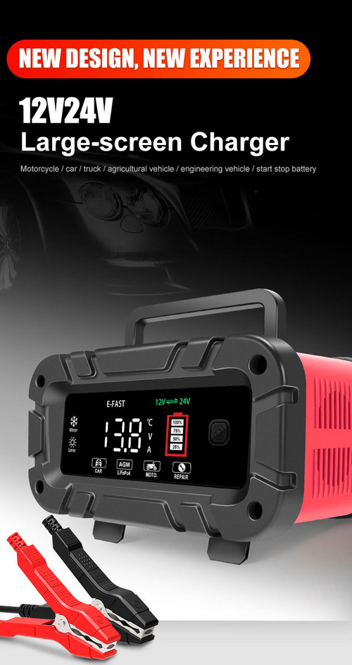 Main product image of 12V 20A / 24V 10A Smart Battery Charger for LiFePO4, Lead-Acid, AGM, Gel