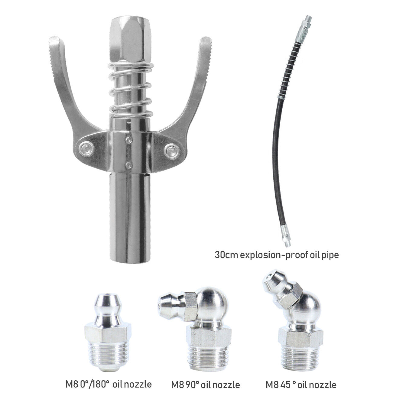 Main product image of Grease Gun Coupler, Quick Release Locking, with Hose, 1/8 in. NPT