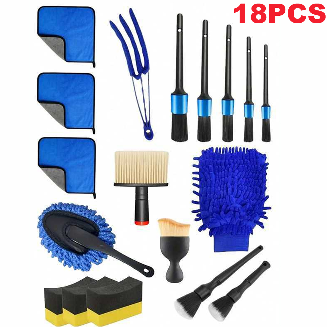 Main product image of 18-piece Automotive Detailing Brush and Cleaning Tool Set