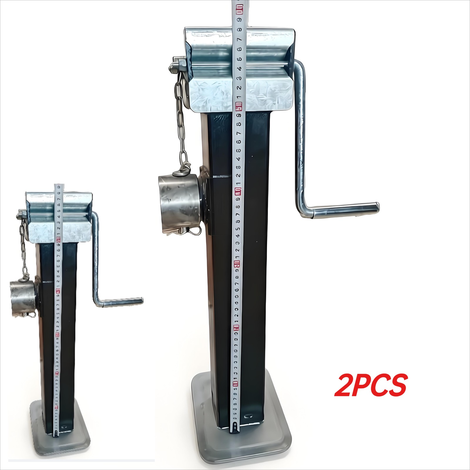 Main product image of 2-Piece Side Winder Trailer Jack, 2 Ton Telescopic, Black