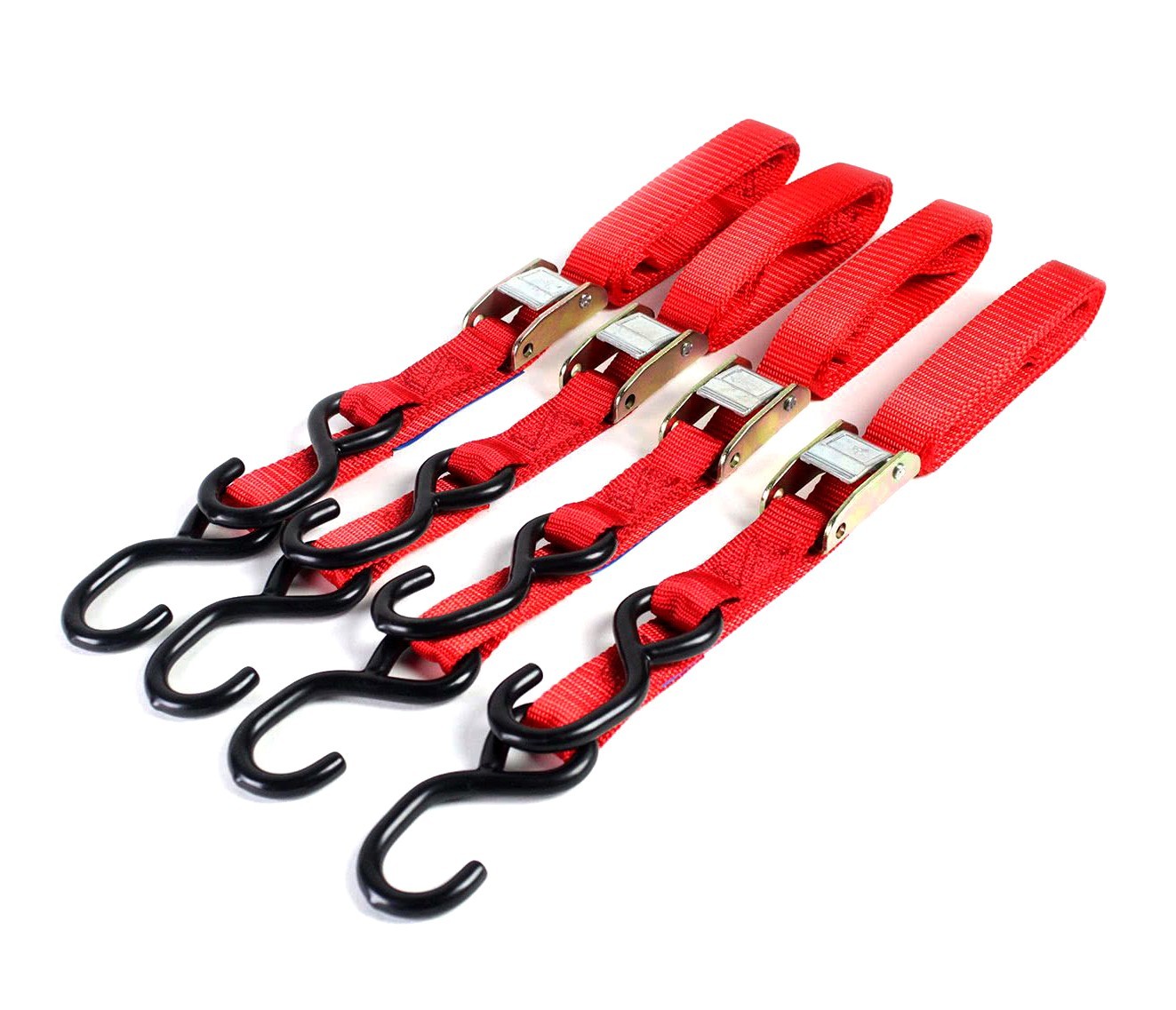 Main product image of 4-Pack Motorcycle Tie Down Straps, Auto-Lock, 1.8m x 25mm