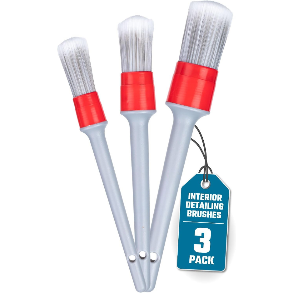 Main product image of Automotive Interior Detailing Brush Set, 3-Piece, for Vehicle Cleaning