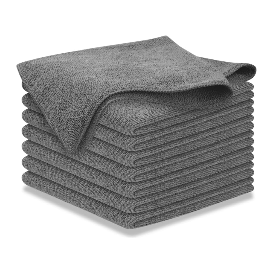 Main product image of Microfiber Cleaning Cloth, 8-Pack, 12.5x12.5 Inch, Automotive & General Use