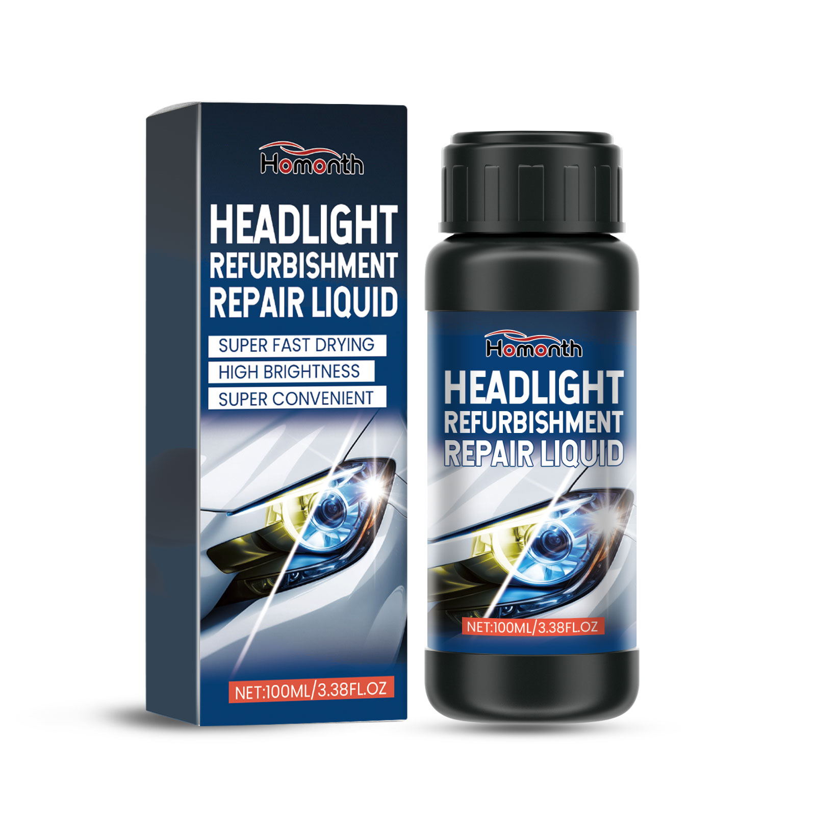 Main product image of Headlight Restoration Fluid, Cleans and Restores Yellowed Lenses