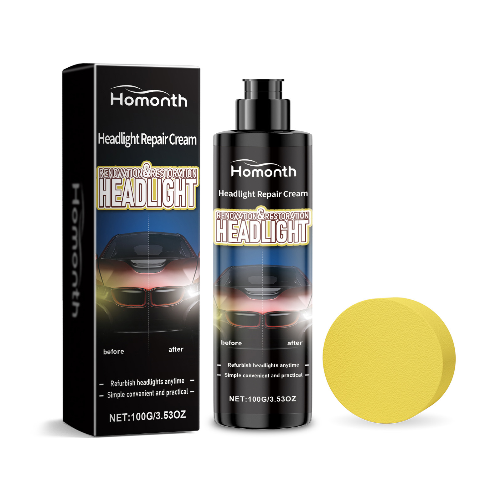 Main product image of Automotive Headlight Scratch Repair and Wear Care Cream