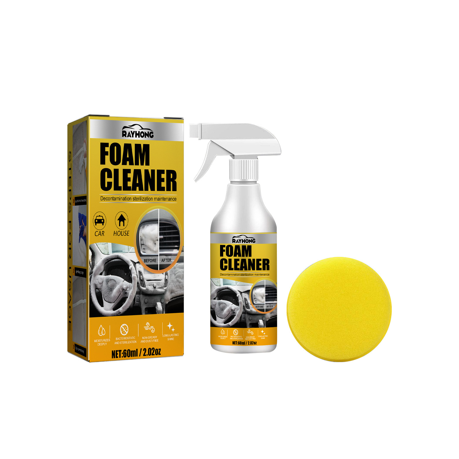 Main product image of Interior Foam Cleaner, Waterless, for Seats, Roofs, Dashboards
