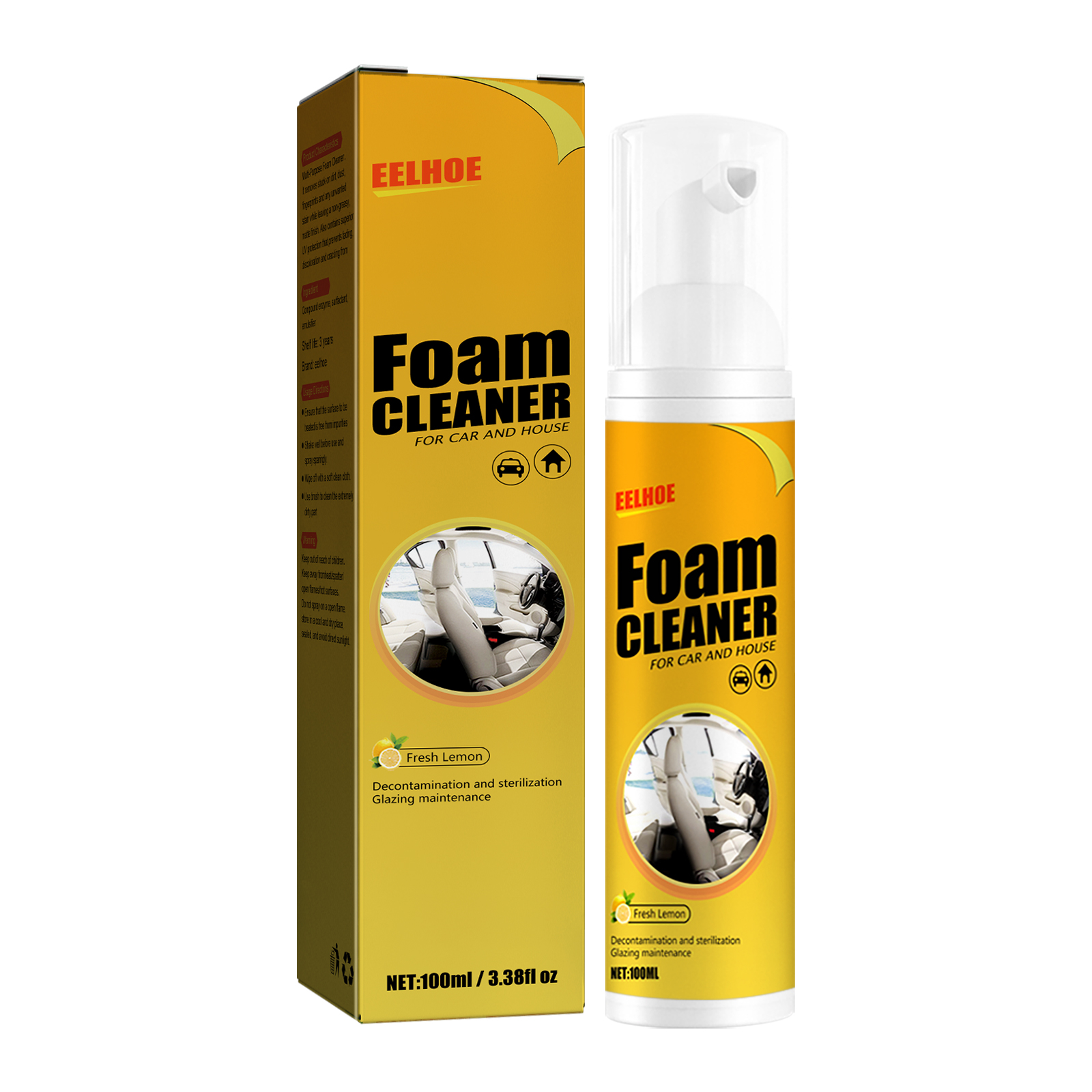 Main product image of Automotive Interior Foam Cleaner for Steering Wheels and Leather Seats