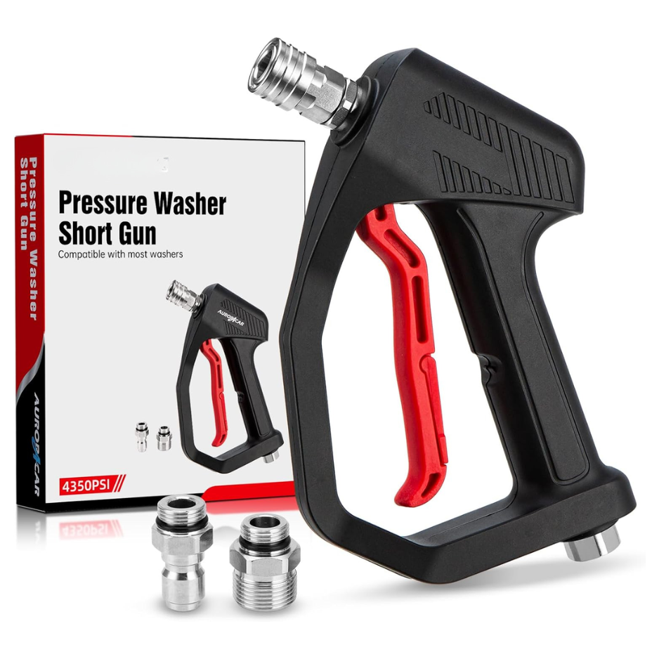 Main product image of Car Pressure Washer Gun 4350 PSI, Short Spray Gun With Quick Connector For Car Washing And Cleaning