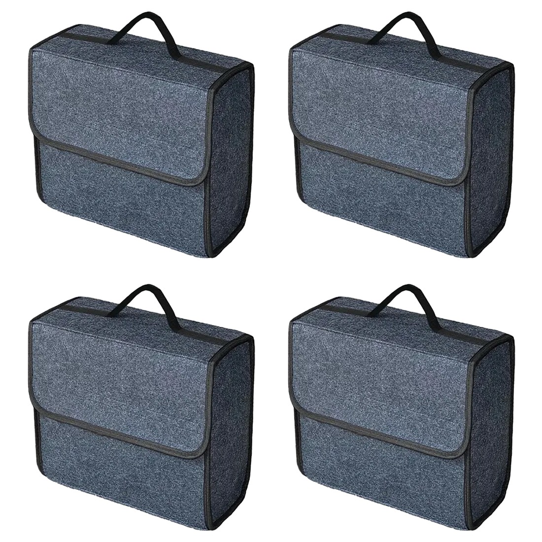 Main product image of 4-Piece Felt Car Trunk Organizer, Non-Slip, Foldable