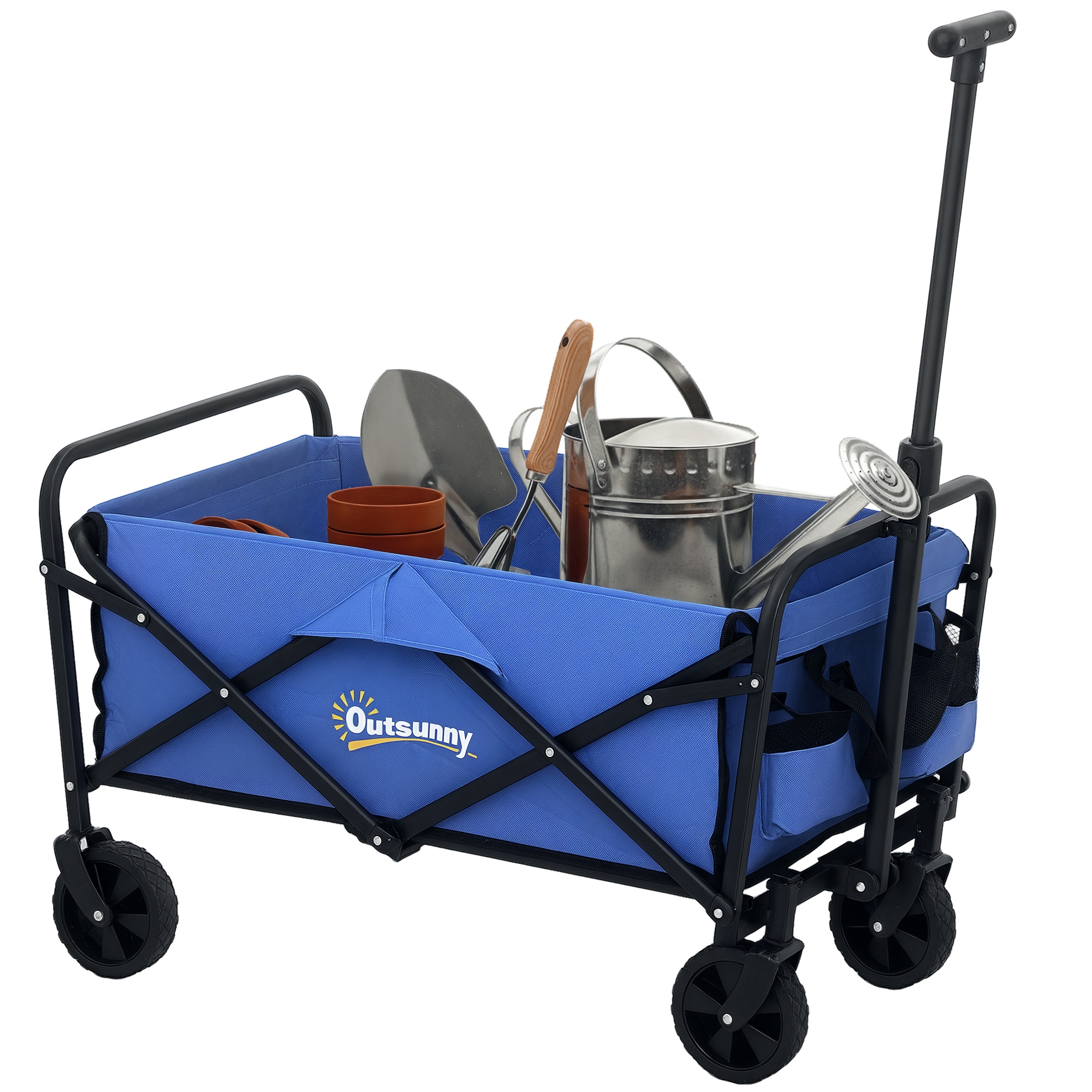 Main product image of 62L Folding Handcart, 120kg Capacity, Adjustable Handle