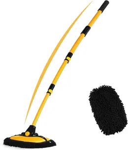 Product image of Adjustable Telescopic Car Wash Brush, Bendable, Soft Chenille Head