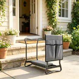 Product image of Garden Kneeler and Seat, Foldable, Gray, EVA Pad, Tool Pouch