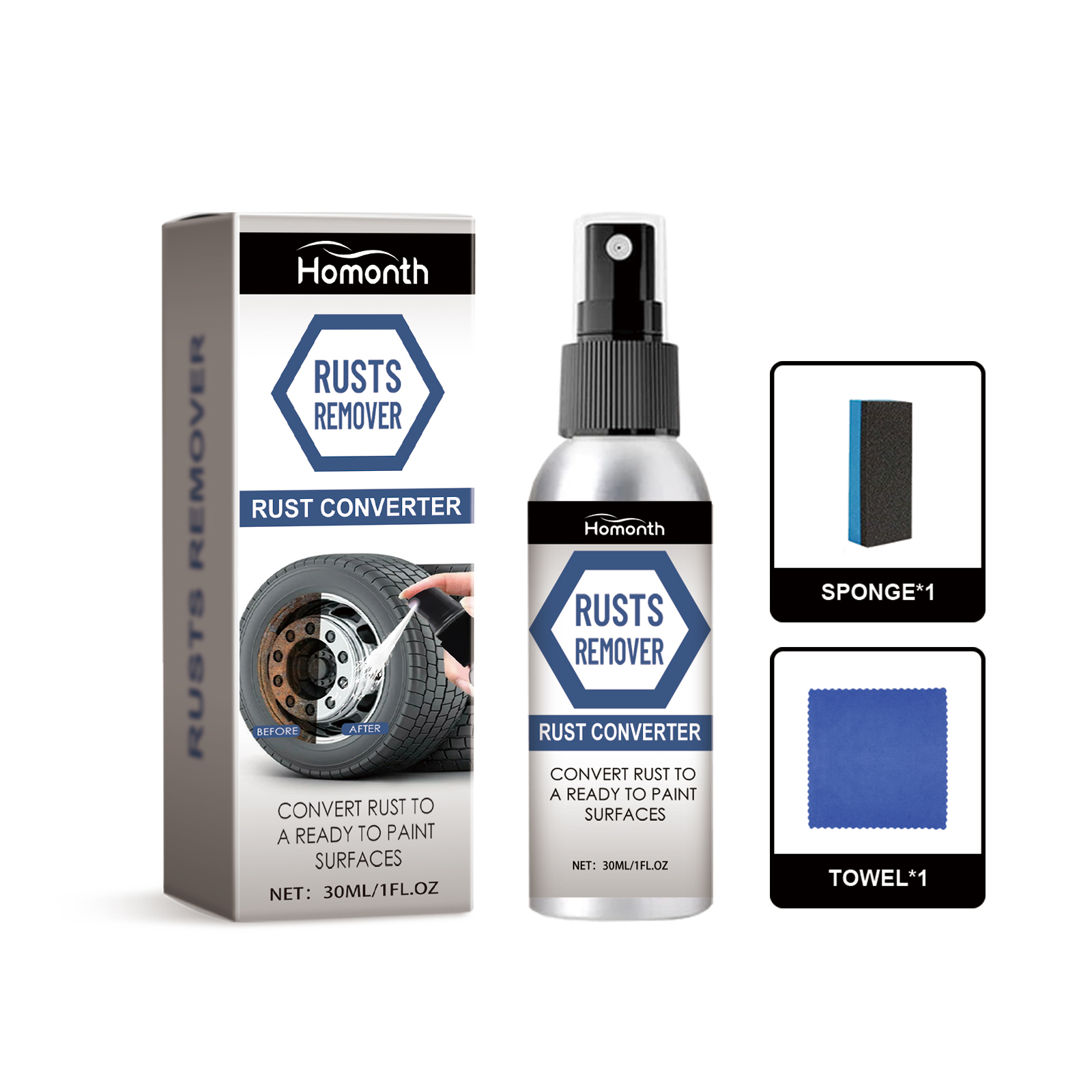 Main product image of Automotive Wheel and Rim Rust Remover, Cleaning Spray